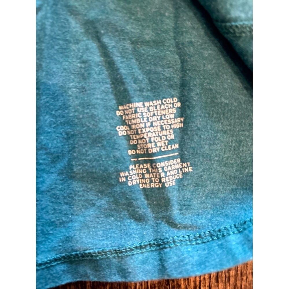 REI Shirt Womens XS Aqua Blue Cotton Classic Fitted Sleeve Performance Crewneck - Picture 7 of 9